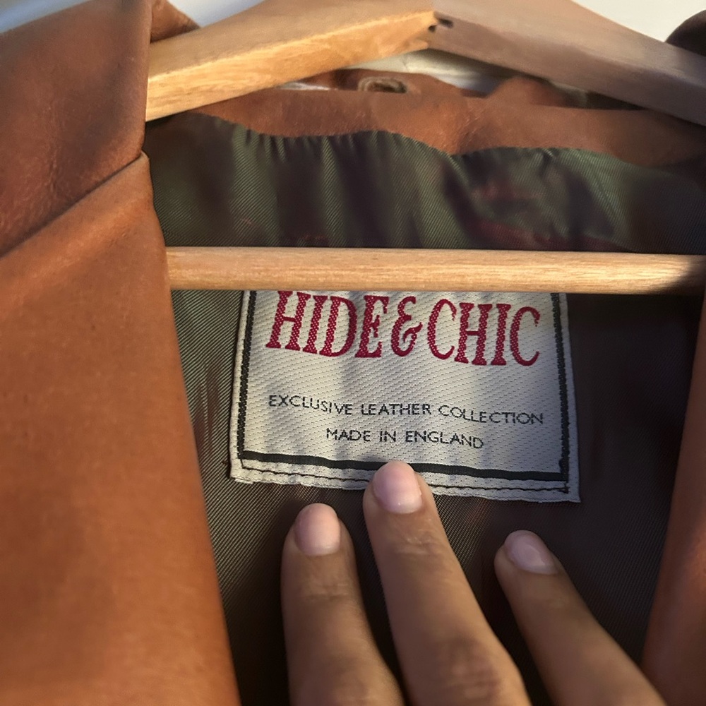 Hide and Chic Brown Leather Coat - Picture 2 of 4